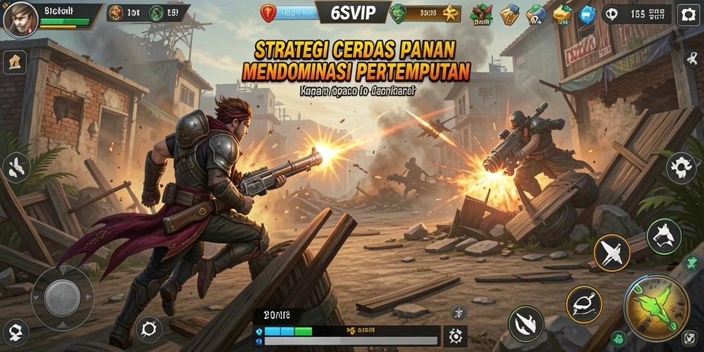 Screenshot menampilkan aksi gameplay seru dalam pertempuran strategi.
