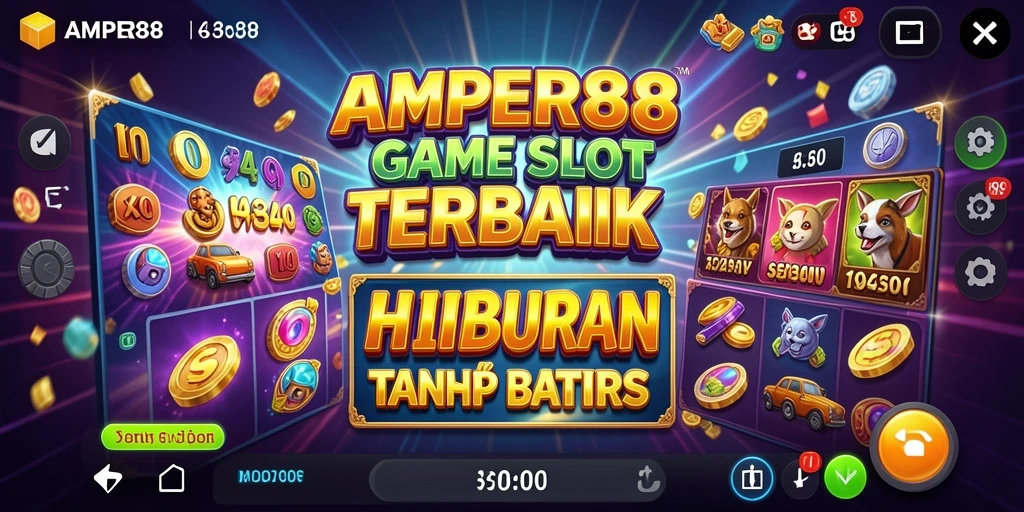 Tampilan gameplay AMPER88 yang menarik dan penuh warna.