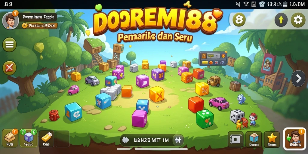 Tampilan gameplay DOREMI88 yang menarik dan penuh warna.
