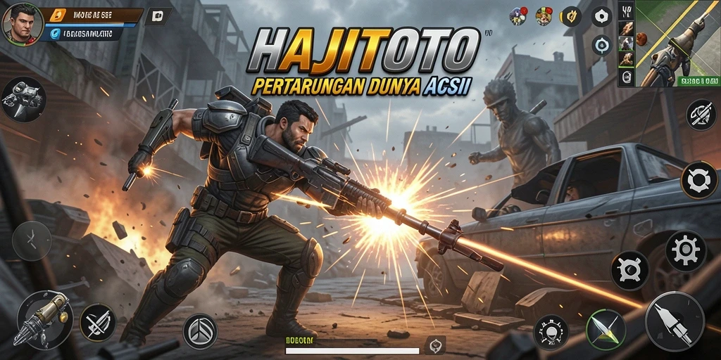 Screenshot gameplay HAJITOTO menunjukkan aksi bertarung yang intens.