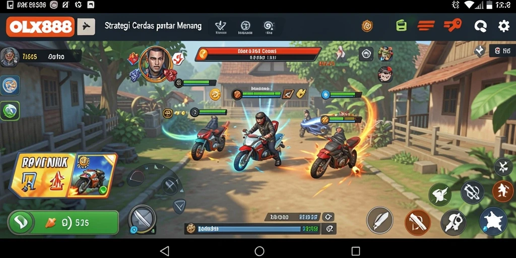 Tampilan utama OLX888 menunjukkan duel strategis yang menantang.