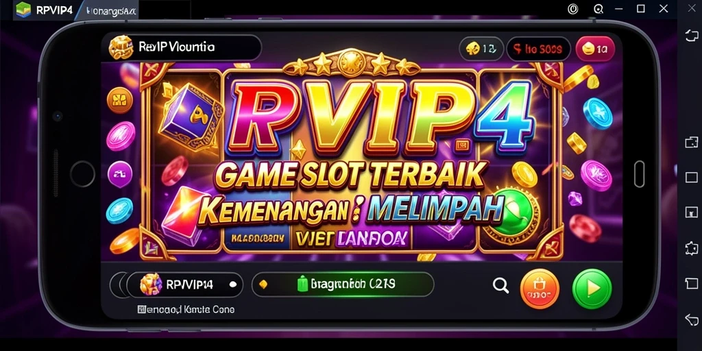 Screenshot RPVIP4 menunjukkan gameplay slot yang mendebarkan.